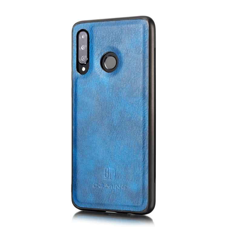 DG.MING Crazy Horse Texture Flip Detachable Magnetic Leather Case for Huawei P30 Lite, with Holder & Card Slots & Wallet