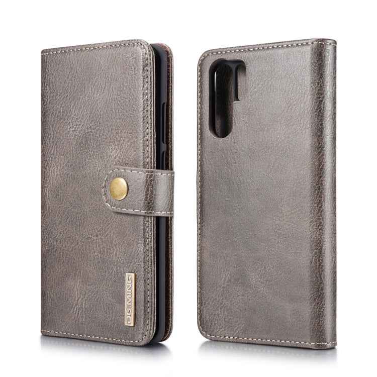 DG.MING Crazy Horse Texture Flip Detachable Magnetic Leather Case for Huawei P30 Pro, with Holder & Card Slots & Wallet