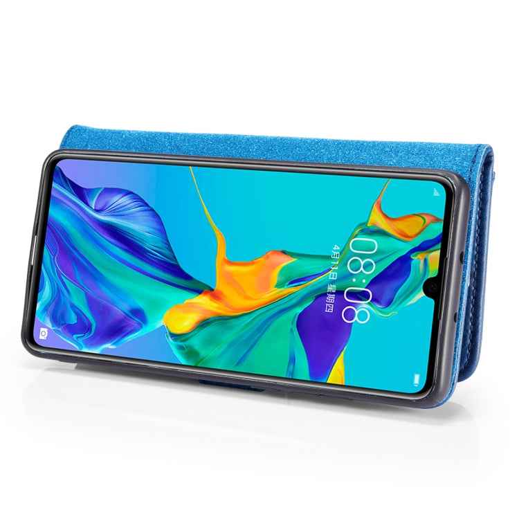 DG.MING Crazy Horse Texture Flip Detachable Magnetic Leather Case for Huawei P30 Pro, with Holder & Card Slots & Wallet
