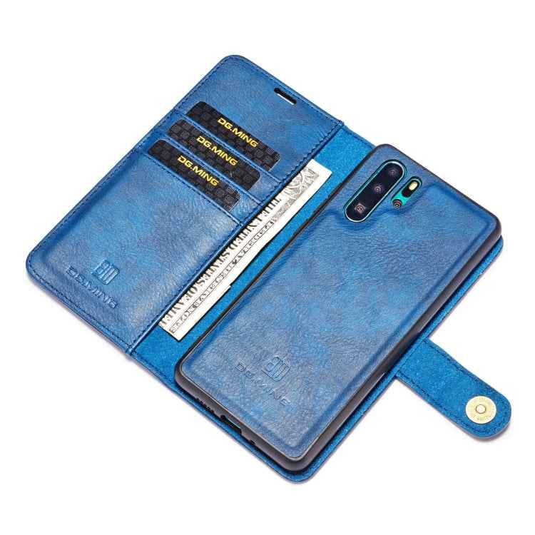 DG.MING Crazy Horse Texture Flip Detachable Magnetic Leather Case for Huawei P30 Pro, with Holder & Card Slots & Wallet