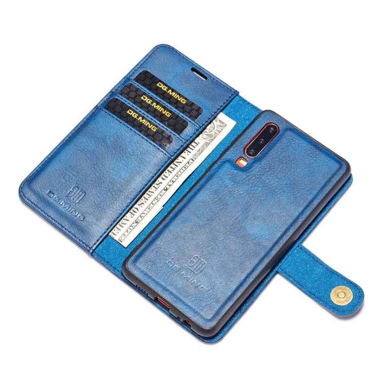 DG.MING Crazy Horse Texture Flip Detachable Magnetic Leather Case for Huawei P30, with Holder & Card Slots & Wallet