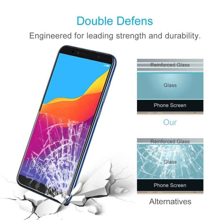 50 PCS 0.26mm 9H 2.5D Tempered Glass Film for Huawei Honor 7A