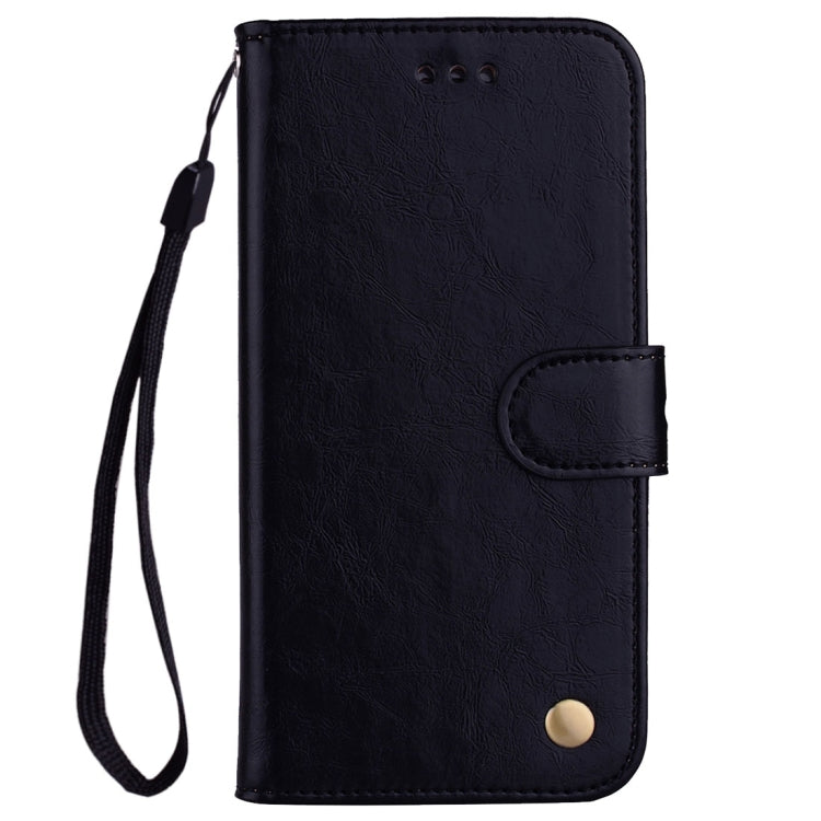 Business Style Oil Wax Texture Horizontal Flip Leather Case for Huawei Honor 7A (with fingerprint hole), with Holder & Card Slots & Wallet