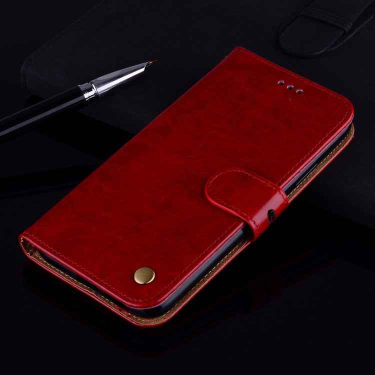 Business Style Oil Wax Texture Horizontal Flip Leather Case for Huawei Honor 7A (with fingerprint hole), with Holder & Card Slots & Wallet