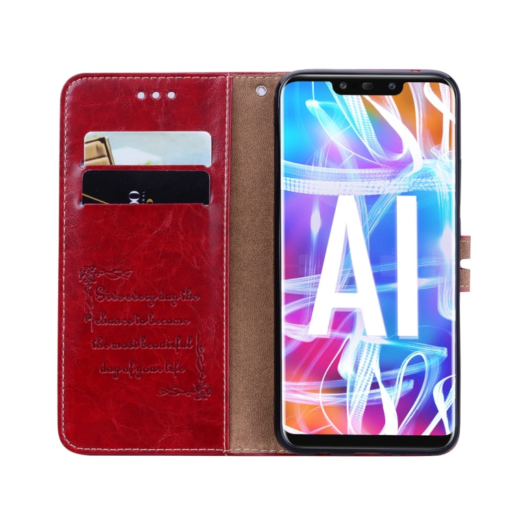 Business Style Oil Wax Texture Horizontal Flip Leather Case for Huawei Mate 20 Lite, with Holder & Card Slots & Wallet