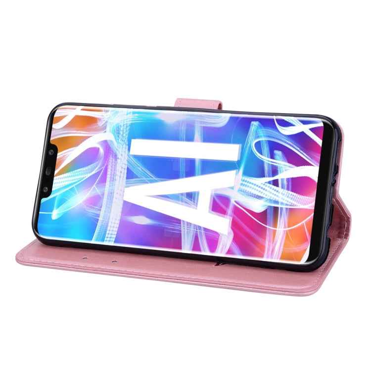 Rose Embossed Horizontal Flip PU Leather Case for Huawei Mate 20 Lite, with Holder & Card Slots & Wallet