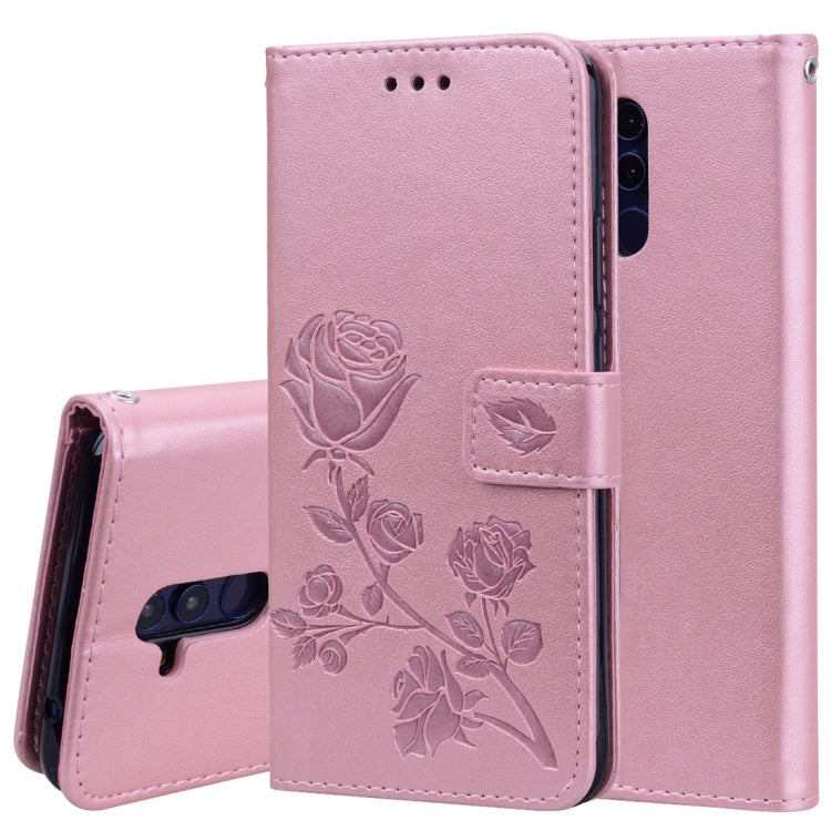Rose Embossed Horizontal Flip PU Leather Case for Huawei Mate 20 Lite, with Holder & Card Slots & Wallet