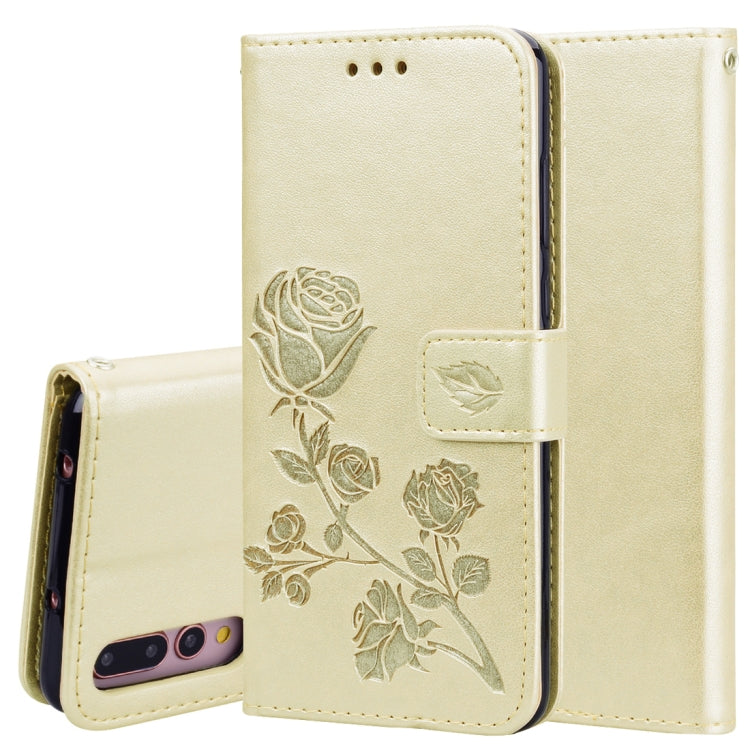 Rose Embossed Horizontal Flip PU Leather Case for Huawei P20 Pro, with Holder & Card Slots & Wallet