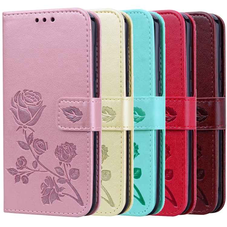 Rose Embossed Horizontal Flip PU Leather Case for Huawei P20, with Holder & Card Slots & Wallet