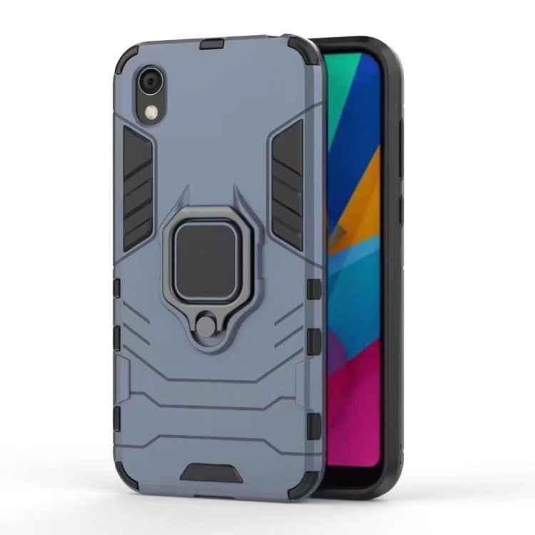 Panther PC + TPU Shockproof Protective Case for Huawei Honor 8S, with Magnetic Ring Holder