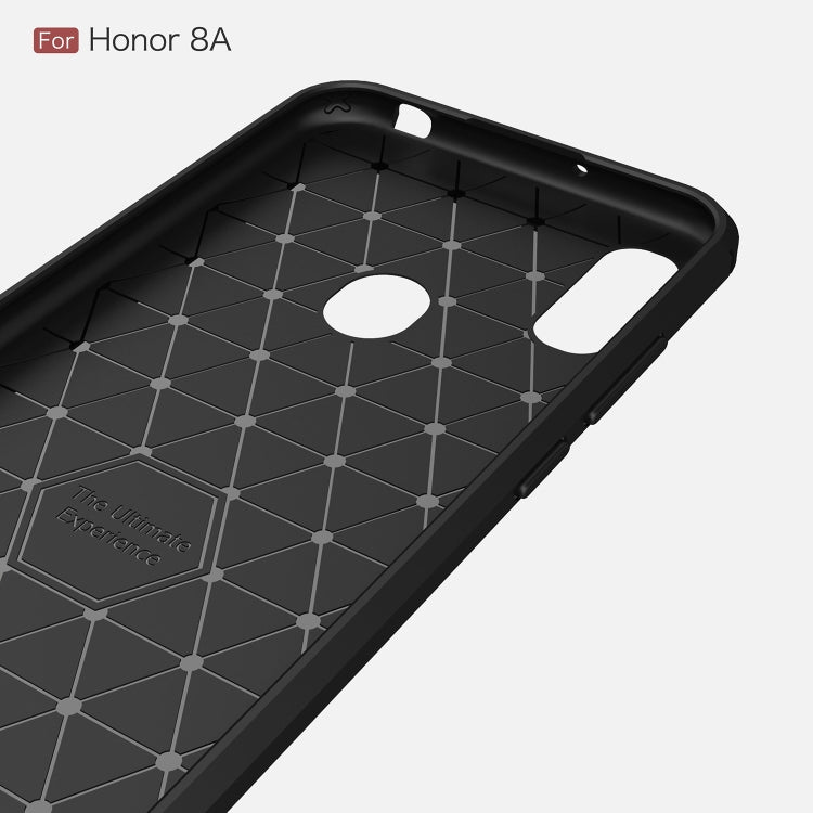 Brushed Texture Carbon Fiber Shockproof TPU Case for Huawei Honor 8A, For Huawei Honor 8A, For Honor 8A