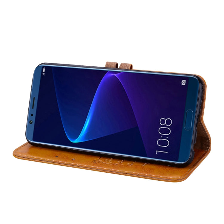 Business Style Oil Wax Texture Horizontal Flip Leather Case for Huawei Honor 10, with Holder & Card Slots & Wallet