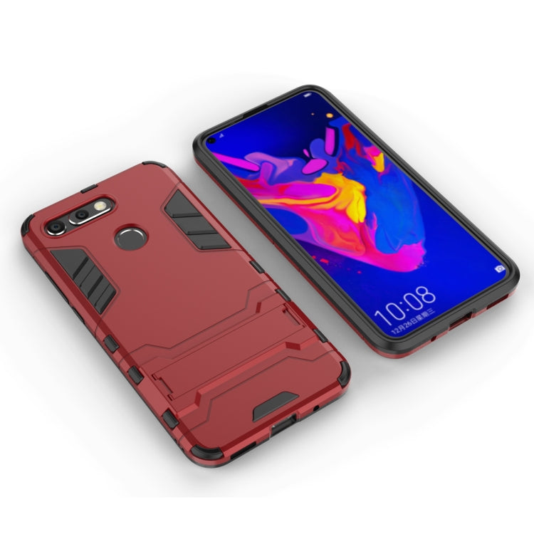 Shockproof PC + TPU Case for Huawei Honor V20, with Holder, For Huawei Honor V20, For Honor V20