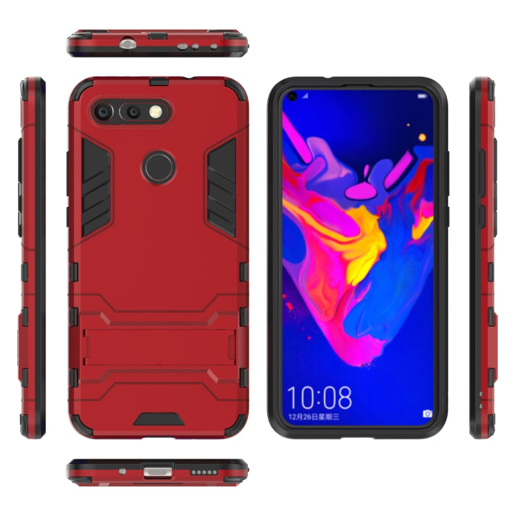 Shockproof PC + TPU Case for Huawei Honor V20, with Holder, For Huawei Honor V20, For Honor V20