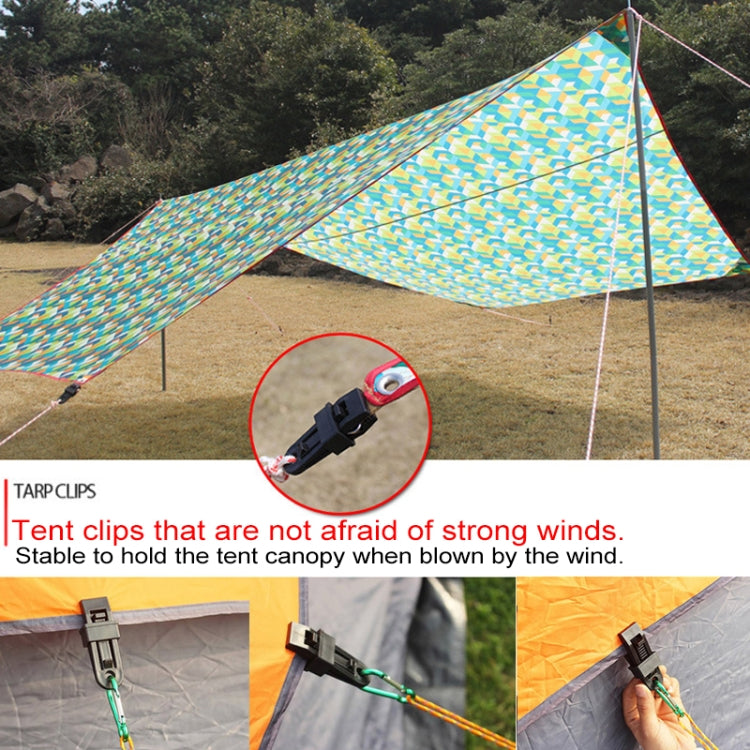 20 PCS Outdoor Tent Awnings Windproof Fixing Clip Multifunctional Wind Rope Buckle