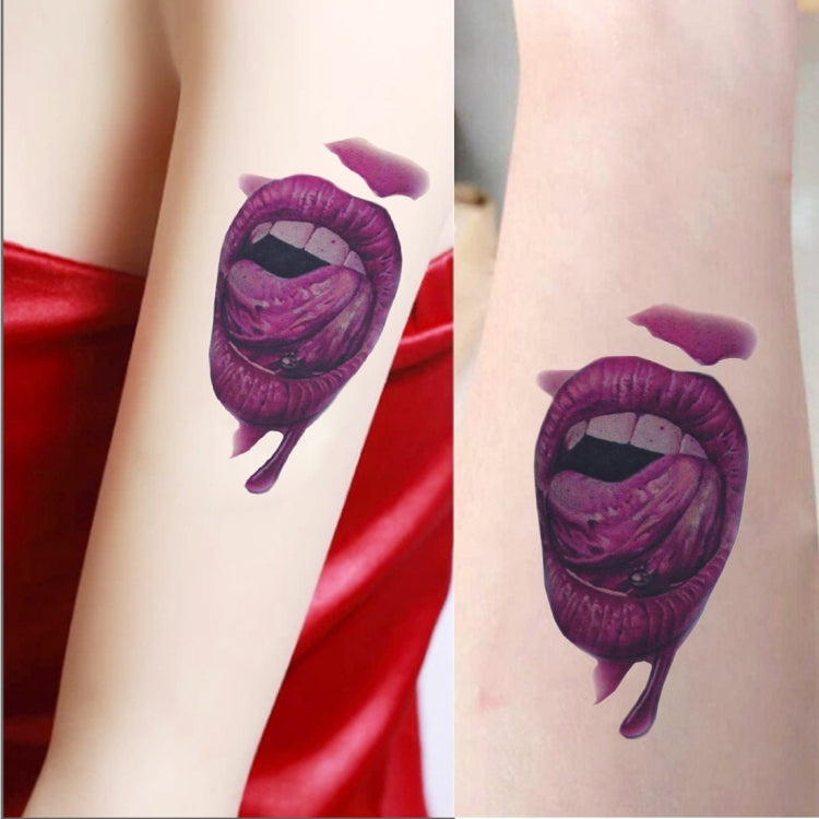 10pcs S-291 Halloween Terror Realistic Wound Blood Mouth Temporary Tattoo Sticker, S-291/10pcs