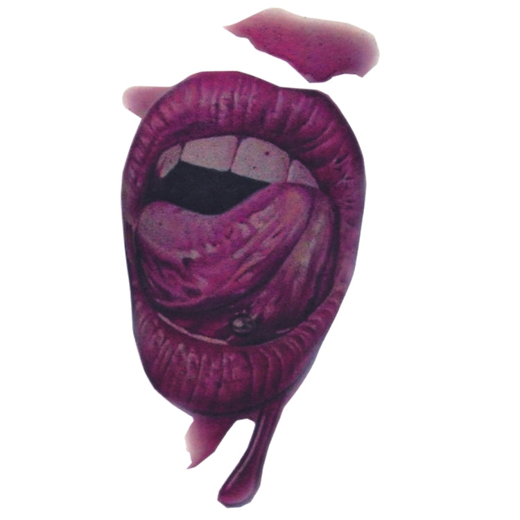 20pcs S-291 Halloween Terror Realistic Wound Blood Mouth Temporary Tattoo Sticker, S-291/20pcs