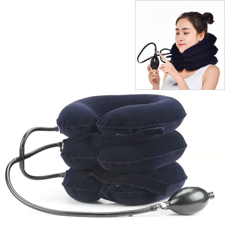 Household Full Cashmere Cervical Traction Instrument Neck Protection Inflatable Cervical Spine Massage Instrument, Full Cashmere (Purple), Full Cashmere (Rose Red), Full Cashmere (Black), Full Cashmere (Coffee), Full Cashmere (Grey), Full Cashmere (Blue)
