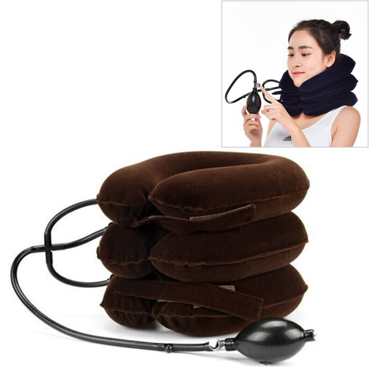 Household Full Cashmere Cervical Traction Instrument Neck Protection Inflatable Cervical Spine Massage Instrument, Full Cashmere (Purple), Full Cashmere (Rose Red), Full Cashmere (Black), Full Cashmere (Coffee), Full Cashmere (Grey), Full Cashmere (Blue)