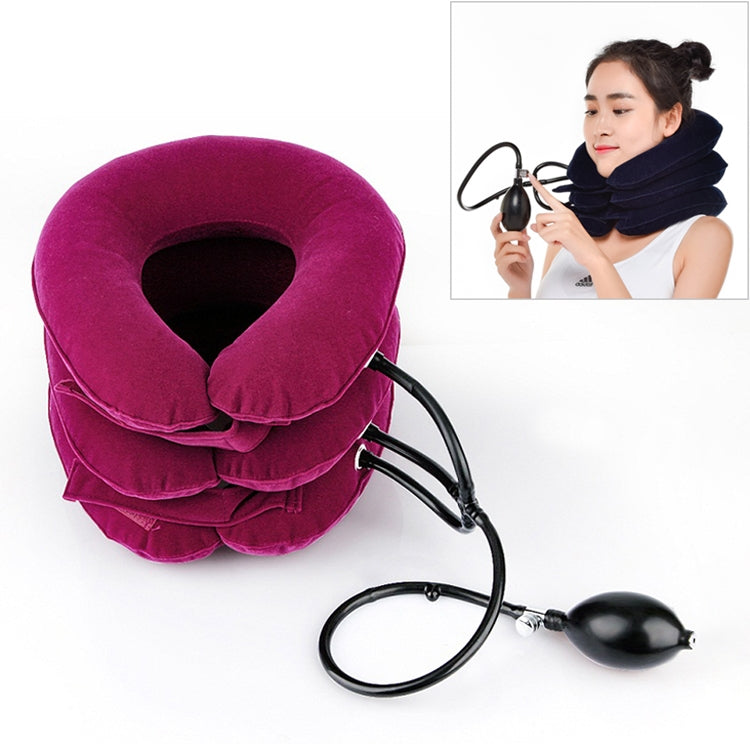 Household Full Cashmere Cervical Traction Instrument Neck Protection Inflatable Cervical Spine Massage Instrument, Full Cashmere (Purple), Full Cashmere (Rose Red), Full Cashmere (Black), Full Cashmere (Coffee), Full Cashmere (Grey), Full Cashmere (Blue)