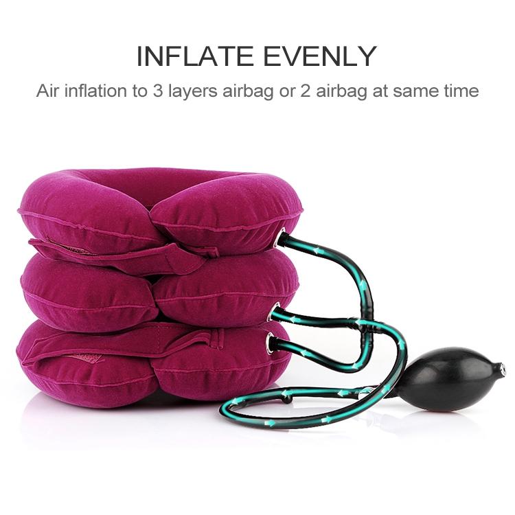 Household Full Cashmere Cervical Traction Instrument Neck Protection Inflatable Cervical Spine Massage Instrument, Full Cashmere (Purple), Full Cashmere (Rose Red), Full Cashmere (Black), Full Cashmere (Coffee), Full Cashmere (Grey), Full Cashmere (Blue)