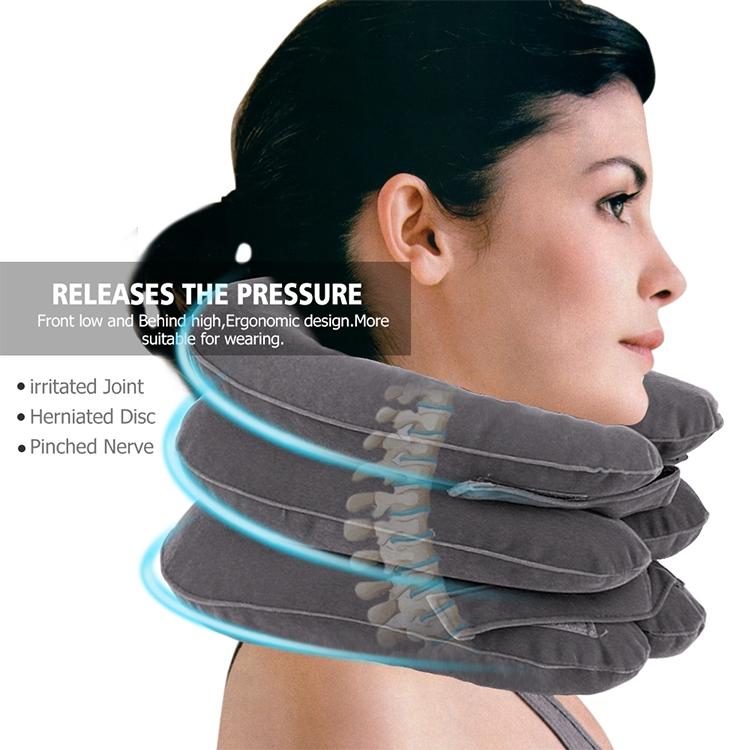 Household Full Cashmere Cervical Traction Instrument Neck Protection Inflatable Cervical Spine Massage Instrument, Full Cashmere (Purple), Full Cashmere (Rose Red), Full Cashmere (Black), Full Cashmere (Coffee), Full Cashmere (Grey), Full Cashmere (Blue)