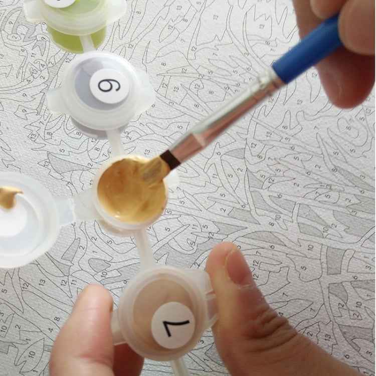 DIY Creative Paint By Numbers Oil Painting Kiss Lovers Art Painting without Framework, Size: 40*50 cm, Kiss Lovers Art Painting