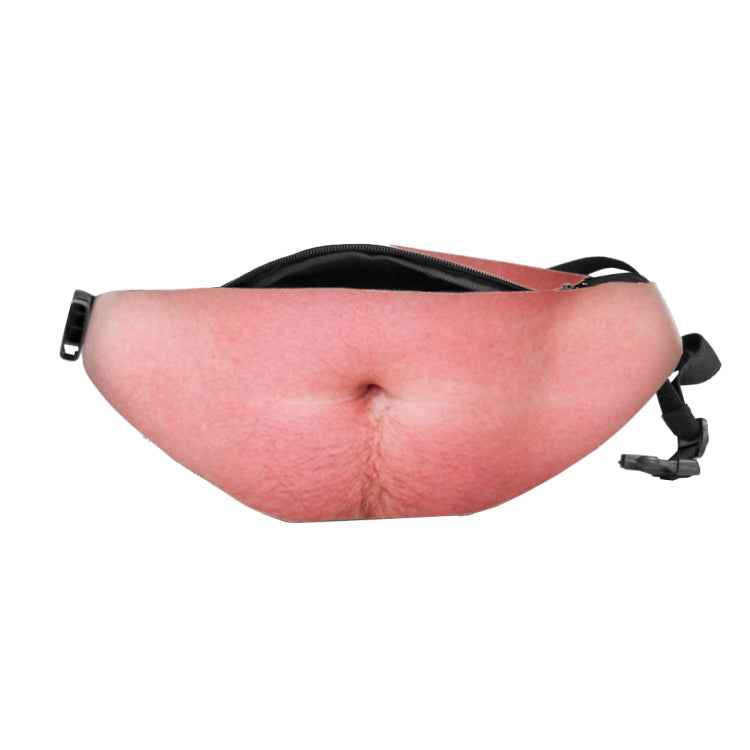 Creative Funny Anti-harassment Artificial Belly Shape Outdoor Bags, Multifunctional Portable Unisex Sports Belly Waist Bag