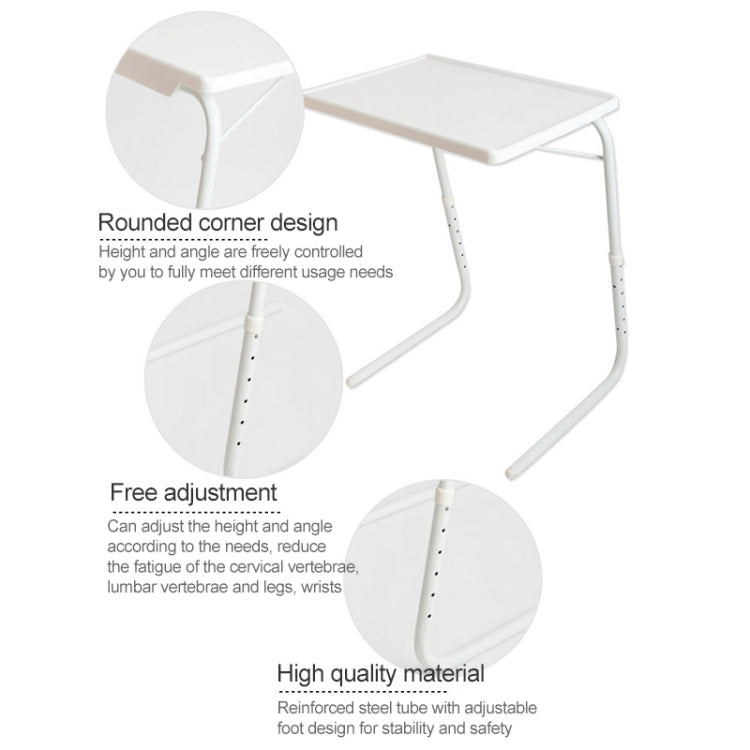 Plastic Pad Steel Tube Bracket Liftable Foldable Portable Multi-purpose Laptop Table, Adjustable Height: 52-72cm, Adjustable Angle: 30 Degrees / 60 Degrees / 90 Degrees, Adjustable Height: 52-72cm Pink, Adjustable Height: 52-72cm Blue������������������...