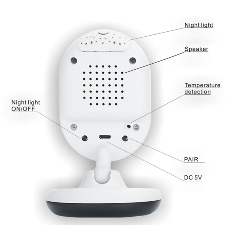 BM-SP820 2.4 inch LCD 2.4GHz Wireless Surveillance Camera Baby Monitor with 7-IR LED Night Vision, Two Way Voice Talk
