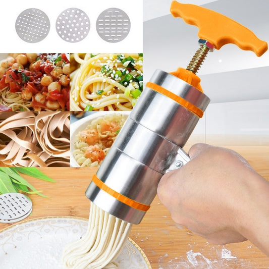 3 Molds Household Manually Small Stainless Steel Pressing Style Handhold Noodle Machine