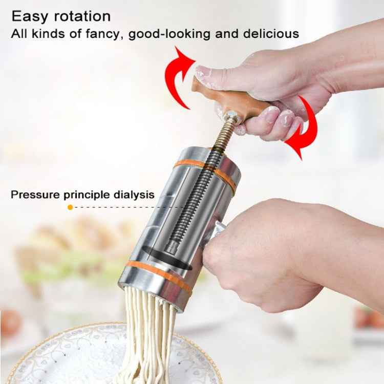 4 Molds Household Manually Small Stainless Steel Pressing Style Handhold Noodle Machine