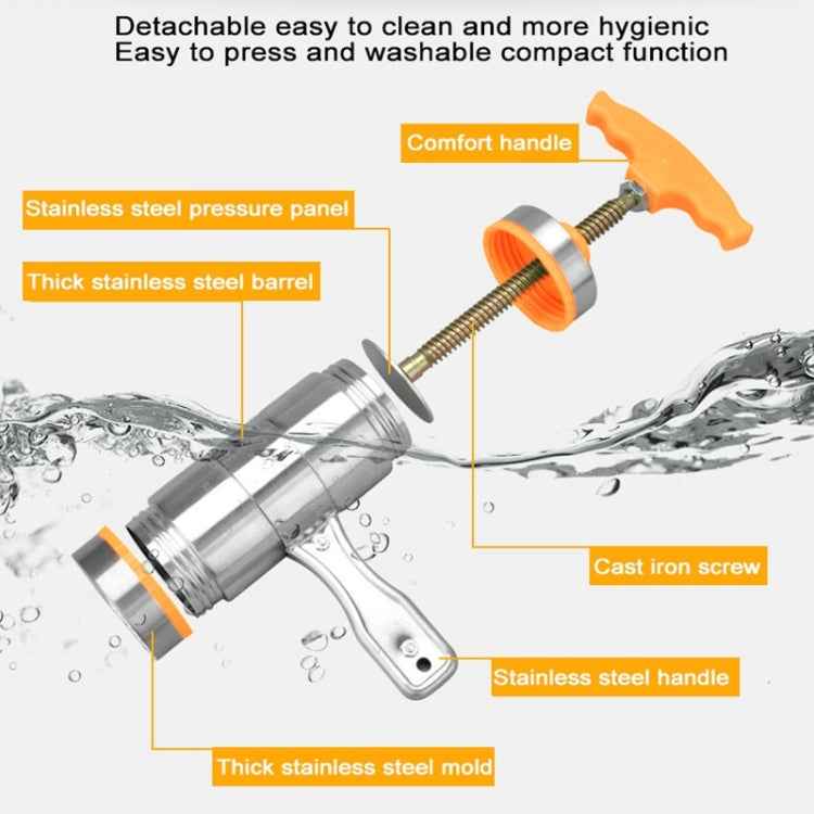 5 Molds Household Manually Small Stainless Steel Pressing Style Handhold Noodle Machine