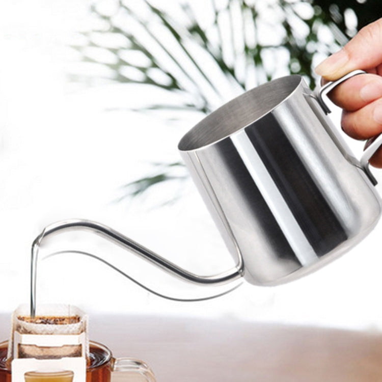 Long Narrow Spout 304 Stainless Steel Hand Drip Coffee Pot with Hanging Ear, 250ML