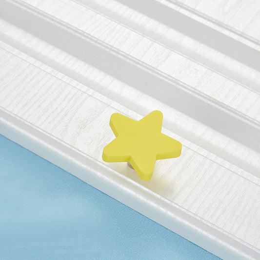 Little Yellow Star Pattern Shockproof Modern Cartoon Children Drawer Cabinet Handle, Little Yellow Star