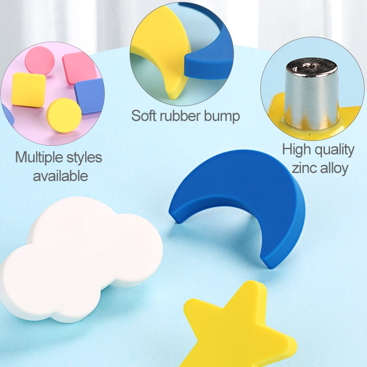 Little Yellow Star Pattern Shockproof Modern Cartoon Children Drawer Cabinet Handle, Little Yellow Star