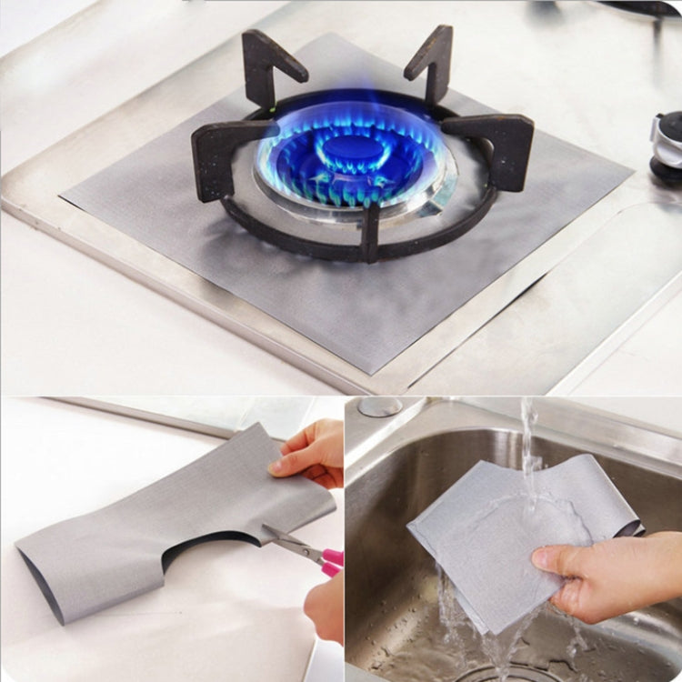 Gas Furnace Surface Ultra-thin Fibre Material Stovetop Protective Cleaning Pad, Size: 27*27cm, 0.2mm (Black), 0.2mm