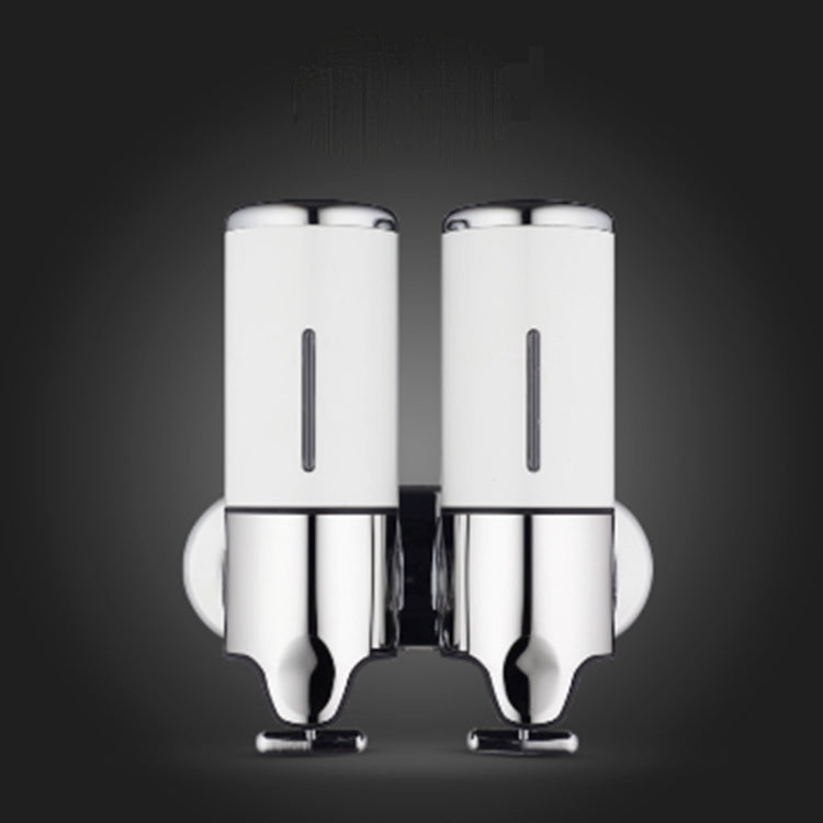 Dual Hotel Shower Manual Dispenser Wall Mounted Washing Liquid Shampoo Soap Bottle, Capacity: 1000ml, 1000ml/Silver, 1000ml/Black, 1000ml/Gold, 1000ml/Transparent, 1000ml/White, 1000ml/Dark Red
