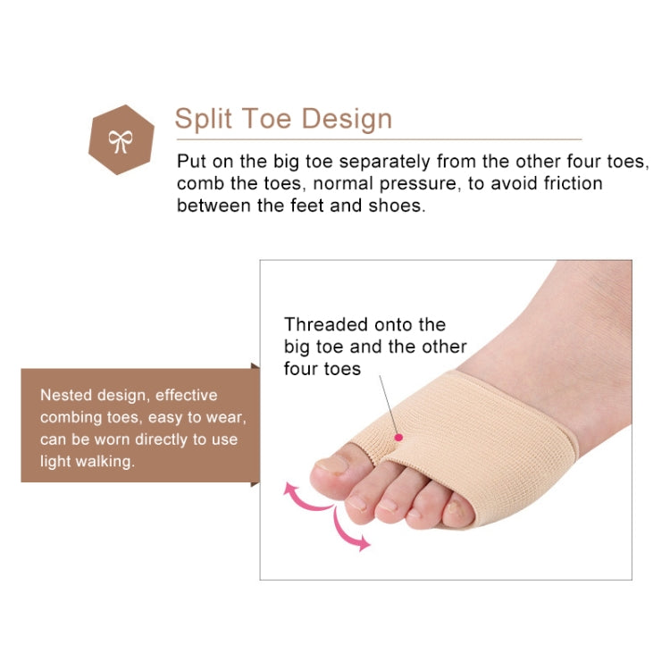 1 Pair Threaded Thumb Valgus Care Foot Forefoot Thickened Super Soft Thumb Protector, Size: L, Size: L