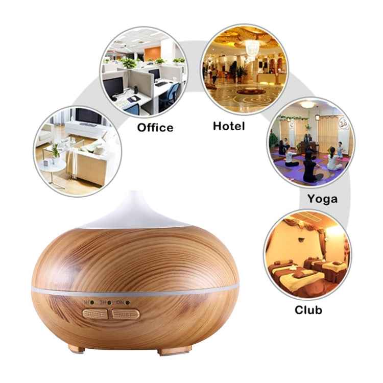 10W 150mL Wood Grain Aromatherapy Air Purifier Humidifier with LED Light for Office / Home Room