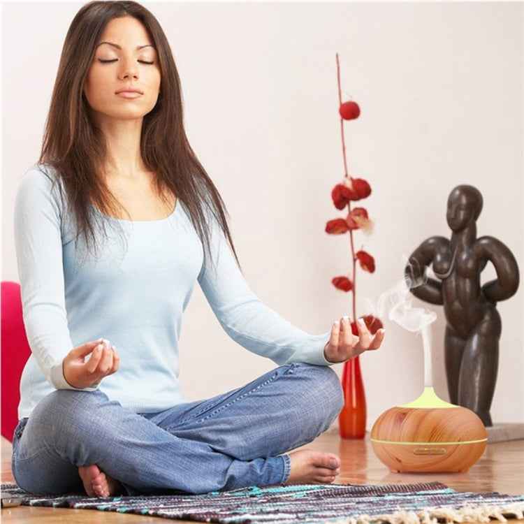 10W 150mL Wood Grain Aromatherapy Air Purifier Humidifier with LED Light for Office / Home Room