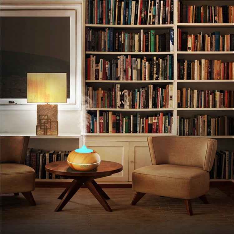 10W 150mL Wood Grain Aromatherapy Air Purifier Humidifier with LED Light for Office / Home Room