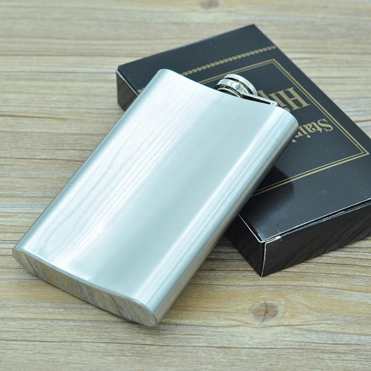 285mL (10oz) Outdoor Sports Handy Home Travel Wild Stainless Steel Portable Hip Flask(without Small Funnel)(Silver 285mL (10oz))