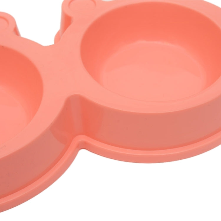 2 in 1 Stainless Steel  Bowls, Anti-slippery Mat Cartoon Shape Detachable Pets Bowls, Random Color Delivery