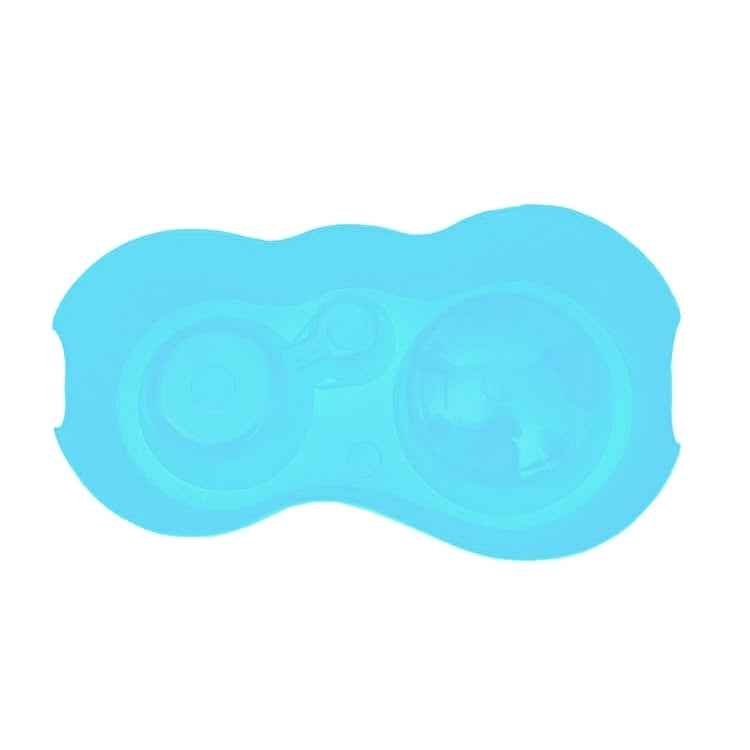 Dog Cat Food Dish + Drinking Water Double Bowls with Automatic Water Dispenser