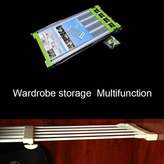 Wardrobe Storage Layered Baffle Cabinet Shelf Dormitory Partition Cupboard Partition Board, Width: 24cm, Stretch Range: 30-40cm