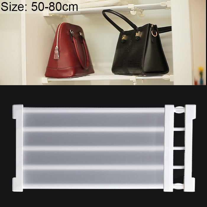 Wardrobe Storage Layered Baffle Cabinet Shelf Dormitory Partition Cupboard Partition Board, Width: 24cm, Stretch Range: 50-80cm, Stretch Range:50-80cm