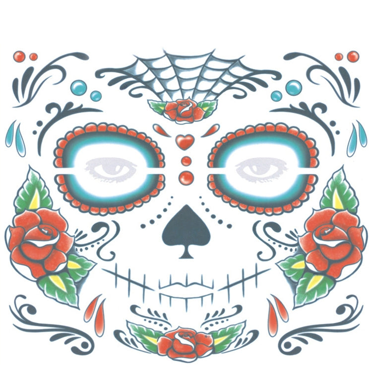 Halloween Waterproof Temporary Face Tattoo Stickers, Size: 240*210mm, 240*210mm