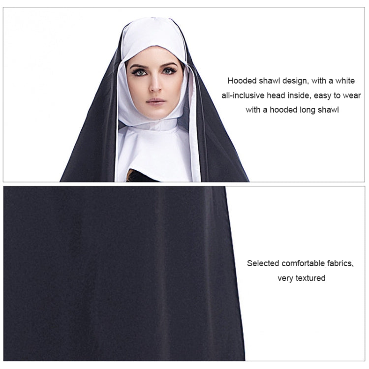 Costume d'Halloween pour femme, religieuse, missionnaire, cosplay, taille : S, M, L, XL, XXL