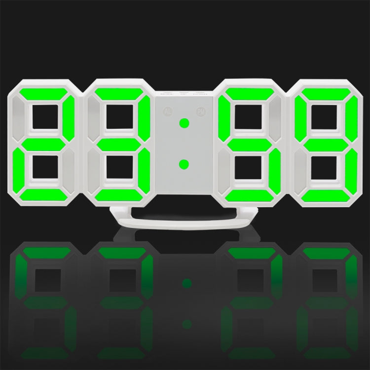 Multi-Function Large 3D LED Digital Wall Alarm Clock with Snooze Function, 12/24 Hours Display for Home, Kitchen, Office, DC 5V, CE Certificated, White Body Green Characters, White Body Blue Characters, White Body Red Characters������������������������...